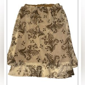 Cato Woman 22/24W long brown polyester lined modest skirt